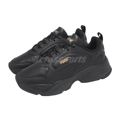 Puma Cassia 2.0 L Wns Black Gold Women Casual Lifestyle Shoes Sneakers 402678-01 - Image 1 of 4
