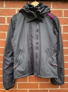 Women's SUPERDRY Jacket Black Colour Size 12 CG L05 - Picture 1 of 7