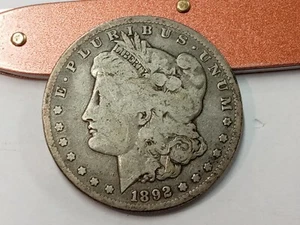 1892 S Morgan Silver Dollar $1 Better Date - Bild 1 von 3