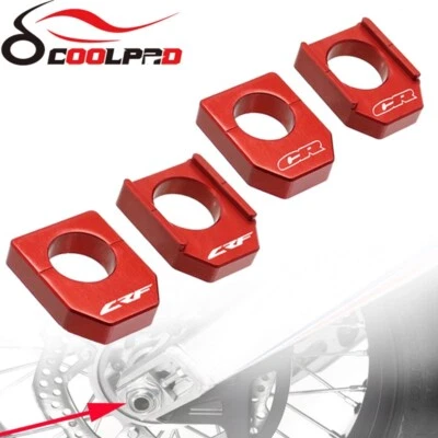 Ajustador de corrente de bloco de eixo traseiro vermelho CNC para Honda CRF450R/X CR125R/250R CRF250R/X - Imagem 1 de 4