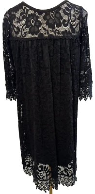 Chasing Fireflies Girls Black Lace Dress Size XL (14-16) for Special Occasion - Image 1 of 4