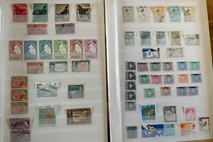 British overseas postal stamps, mixed countries as shown, 2 pages, early 20th C - Picture 1 of 3