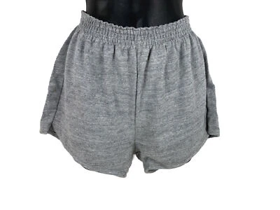 Pantalones Cortos de Gimnasio Vintage XS Rayón Años 80 Russell Atlético Gris Deadstock Tri-Mezcla XSmall Foto 1 de 4