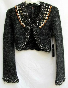 RENEE C..MOHAIR & WOLLE..CROPPED..PULLOVER..PERLEN..GLOCKENÄRMEL..NEU ETIKETT..gr. M - Bild 1 von 6