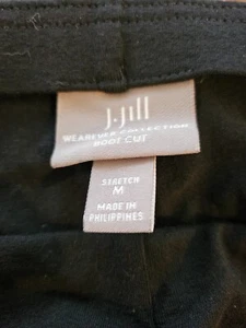 J Jill Fit Women’s Size Medium Black Fit Soft Brushed Boot-Cut Stretch Pull Pant - Picture 1 of 6