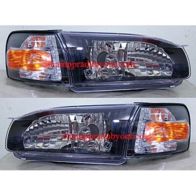 Conjunto de lámpara de faro delantero apto para Toyota Corolla AE110 AE111 sedán 1993-1997 Foto 1 de 4