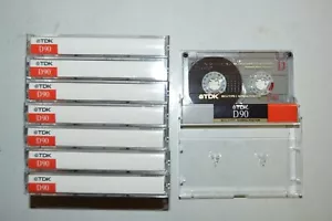 LOT OF 8 TDK D90 Cassette Blank Audio Tapes New Opened - Picture 1 of 8