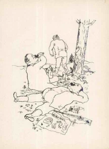 SCHONZEIT - George GROSZ zu Alphonse Daudet 1921 - nach Federzeichnung - Picture 1 of 1