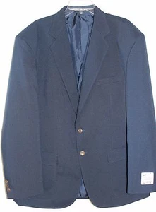 Men's EDWARDS Blue Polyester Lined Blazer 3500 Sz 46L NWT L#1460 - Picture 1 of 5