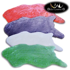 6 Farben! TOLLE WEICHE & DICKE TEPPICHE 60x90 cm SCHAFFFELL DOLLY uni flauschig - Bild 1 von 7