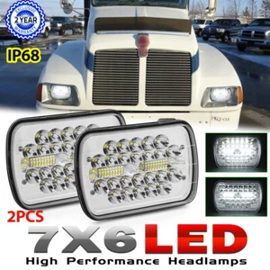 2Pcs 5x7" 7x6" LED High Low Beam Headlights For for Kenworth T300 INTERNATIONAL - Picture 1 of 11