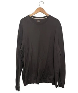 Left Coast Tee Shirt Mens XXL Long Sleeve Stretch Casual Pima Cotton Crew Brown - Picture 1 of 6