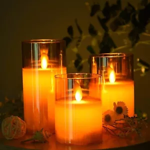 Flameless Led Candles Flickering, Acrylic Effect for Festival Wedding Home Decor - Picture 1 of 9