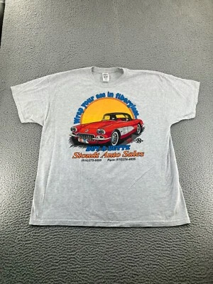 Camisa Corvette Vintage Para Hombre XXL 2XL Blanca Años 90 Carreras Doble Cara Manga Corta Foto 1 de 4