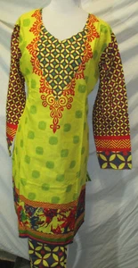 beautiful soft cotton  print  salwar kameez  size L 42 - Picture 1 of 4