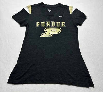Purdue University Nike Womens V-Neck Shirt Short Sleeve Size Small Boilermakers - Image 1 of 4
