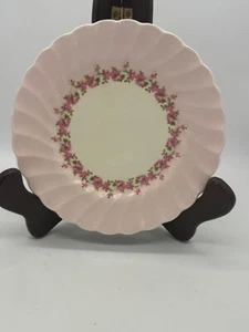 Myott Olde Chelsea Petite Pink Swirl Roses 6 1/4" bread/ dessert plate 6174 - Picture 1 of 9