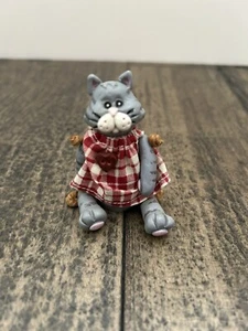 Vintage Russ Berrie & Co. Katze mit Herzgelenken Mini 13932 - Bild 1 von 3
