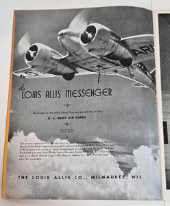 Vtg 1942 September / October The Louis Allis Messenger Magazine - Imagen 1 de 6
