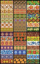 Pysanky Easter Egg Wraps for 42 Hen Eggs, 6 Sleeves, 42 Designs, Heat Shrink #3