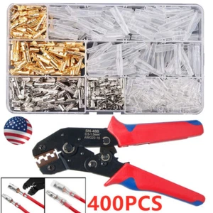 400 Stck. Motorrad Kabel 3,9 mm Kabelbaum Kabelbaum Messing Kugel Stecker mit Klemme - Bild 1 von 15