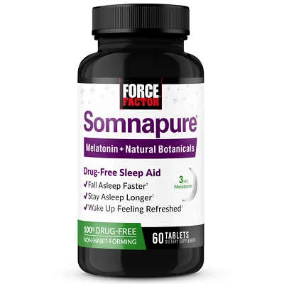 Force Factor Somnapure Melatonin 3mg Natural Sleep Aid - Image 1 of 4