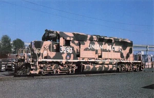 Union Pacific 3593 at Portland Oregon Train Vintage Chrome Unposted PC - Picture 1 of 2