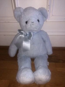 Bearington Baby Collection Blue Huggie Bear Soft Plush Toy 18" Stuffed Animal - Picture 1 of 6