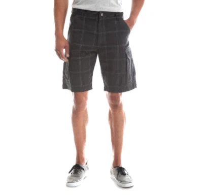 Shorts cargo Wrangler masculino Ripstop, tamanho: 46, cinza/preto xadrez () - Imagem 1 de 3
