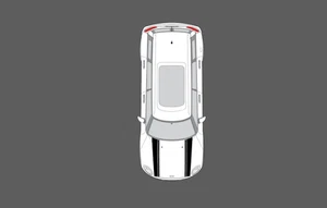 Se adapta a Mini Clubman (F54) 2016- Juego de calcomanías a rayas/rayas del capó. No OE. Cooper. - Imagen 1 de 7