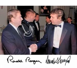 Donald Trump ￼ Ronald Reagan Autographed Signed 8.5 X 11 Photo RP