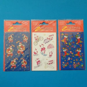 Stickerset 3x Sticker Vintage 90er Jahre Zdesign Weihnachten Weihnachtssticker - Bild 1 von 1