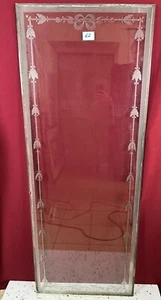 ANTIKE GLASSCHEIBE JUGENDSTIL ORIGINAL UM 1900 GIRLANDEN 60,3x162,4cm - Bild 1 von 8