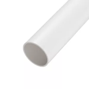 PVC Rigid Round Pipe 45.2mm ID 50mm OD 500mm White High Impact - Picture 1 of 6