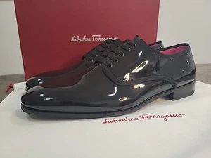 Salvatore Ferragamo Magic schwarz Lackleder 11 D Herrenschuhe neu im Karton - Bild 1 von 6