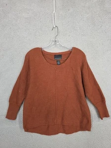 Maglione maglia Cynthia Rowley arancione ruggine misto angora e lana autunno manica dolman - Foto 1 di 10
