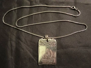 Collana argento tibetano 25" con ciondolo argento *Buddha e mantra Sakyamuni* BB022 - Foto 1 di 6