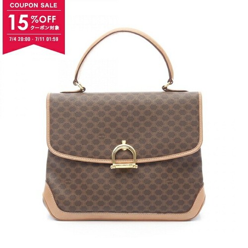 Borsa a mano Celine Macadam rivestita in pvc tela pelle donna