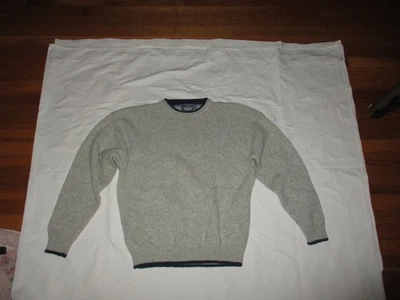 Suéter Pullover Woolrich Para Hombre Gris con Borde Negro Talla XL Foto 1 de 4
