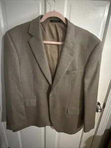 Chaps Ralph Lauren Blazer Men 42S Tan Hounds Tooth Tweed Sport Coat Jacket - Picture 1 of 11