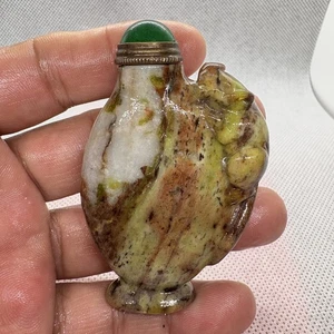 China, exquisitos artículos de jade, puramente tallados a mano, jade hetiano, hervidores de tabaco - Imagen 1 de 9