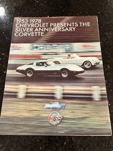 Vintage Corvette Folleto 1978 Chevy Corvette Corvette 25 aniversario plata - Imagen 1 de 9