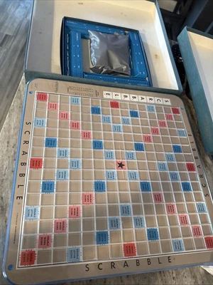 Scrabble Game Deluxe Turntable Vintage 1966 Selchow & Righter, EUC! **COMPLETE** - Image 1 of 4