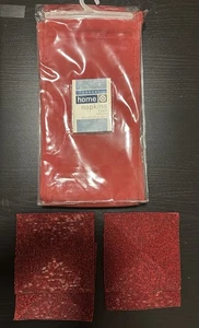 Red Table Napkins and Red Beaded Coasters Set of 4 each New In Package - Picture 1 of 5