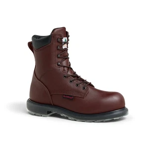 Neu im Karton Herren Red Wing #3508 8 Zoll Supersohle 2.0 braun Leder Sicherheit Zehenschutz Stiefel 9,5H - Bild 1 von 5