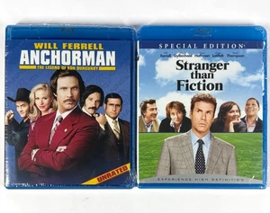 Stranger than Fiction Special Edition & Anchorman Blu-ray Will Ferrell NEW - Imagen 1 de 8