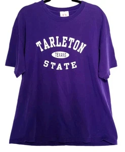 VTG 90s NCCA Tarleton State Texans T-Shirt Men's XL Dodger Texas University - Picture 1 of 10
