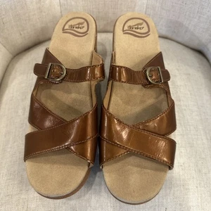 Dansko Sela Women’s 41 Brown Clog Mules Heel Slide On Strappy Sandals 9802162200 - Picture 1 of 4