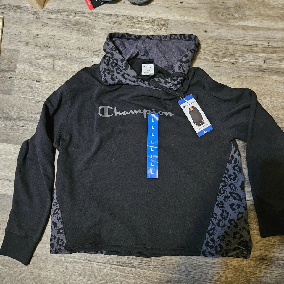 Women's Champion Black Hoodie Size Medium