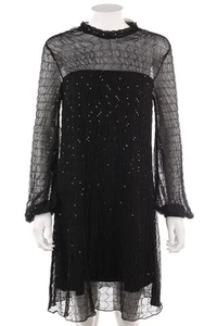 MAX&Co. Kleid Pailletten M schwarz schwarz transparent - Bild 1 von 5